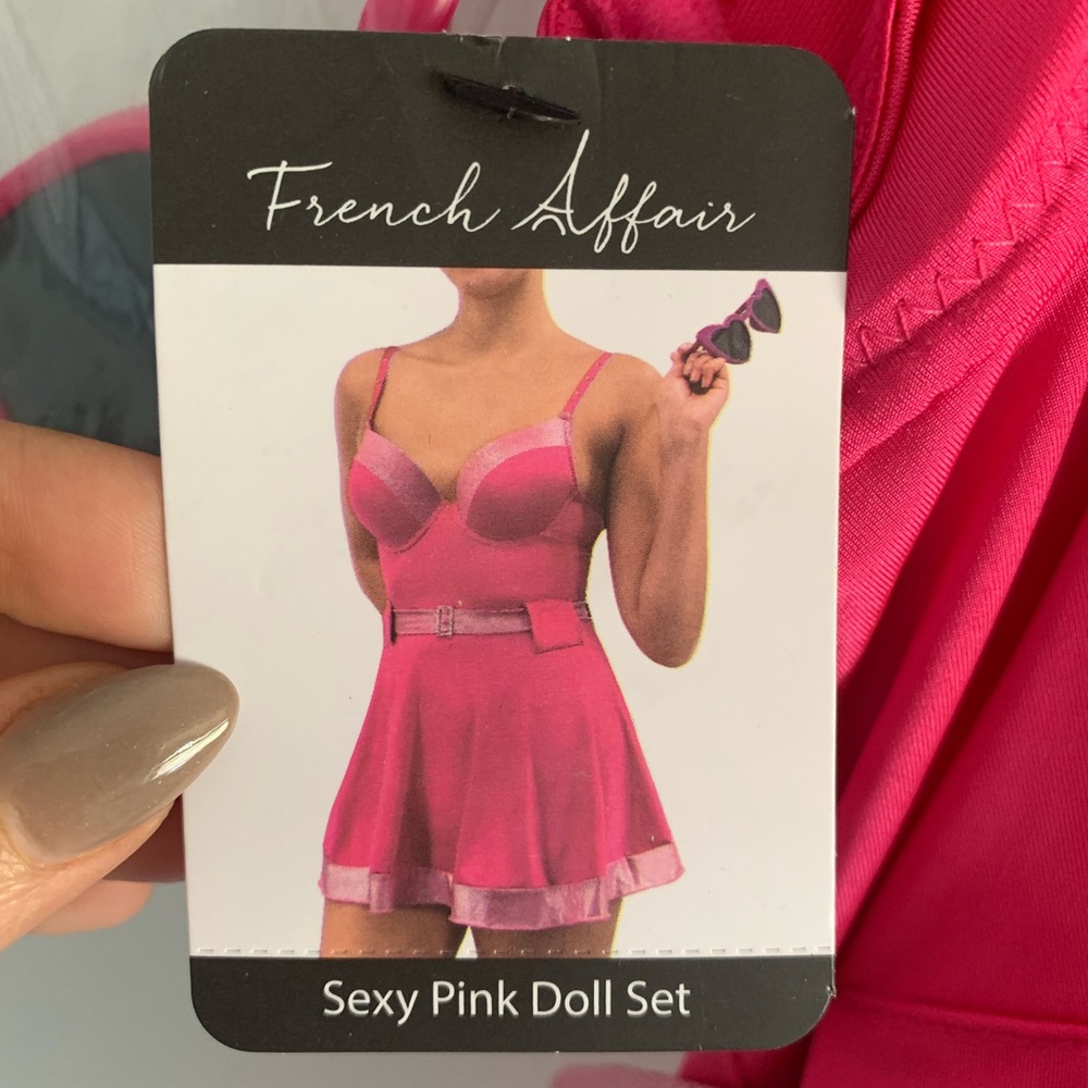 French Affair sexy Pink Doll Set